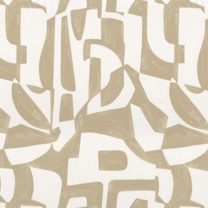 Tkanina wiskozowo-lniana z geometrycznym wzorem Camengo 43120174 Miwok Totem