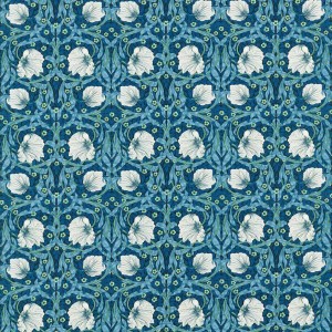 Tkanina bawełniana z botanicznym wzorem Morris & Co. 227212 Pimpernel Bedford Park Fabric