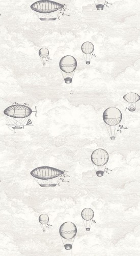Tapeta chmury, szybowce, balony i sterowce Casadeco ONIR 87289012 Expedition Voyage Onirique