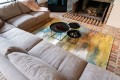 Wielokolorowy dywan nowoczesny - NENUPHAR BRONZE 9118