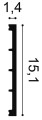 Listwa podłogowa SX168 Orac Decor wys. 15,1cm