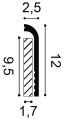 Listwa przypodłogowa maskująca SX185 Orac Decor wys. 12cm