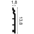 Listwa podłogowa malowana biała SX118 RAL9003 Orac Decor wys. 13,8cm