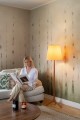 Fototapeta brzozowy las Sandberg S10170 Sundborn Spring Green Huset i Solen