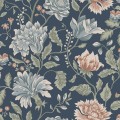 Tapeta kwiaty vintage Sandberg S10263 Annabelle Classic Blue Le Village