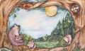 Fototapeta dla dzieci w zwierzątka leśne WallArt Bears Family