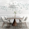 Mural chmury i jaskółki PaperMint SWALLOW CLOUD Vert Opaline 1097 Origins