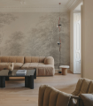 Mural krajobraz lasu Wallcolors Watercolor Grove Beige 9023 Cozy Landscapes