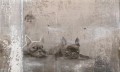 Fototapeta artystyczna z psami i kotem Wall Art Siesta
