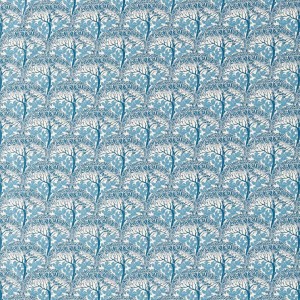 Tkanina bawełniana drzewa i ptaki Morris & Co. 227217 The Savaric Bedford Park Fabric