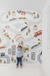 Mural miasto pełne przygód Grandeco Boutique RB383 Daydreamers