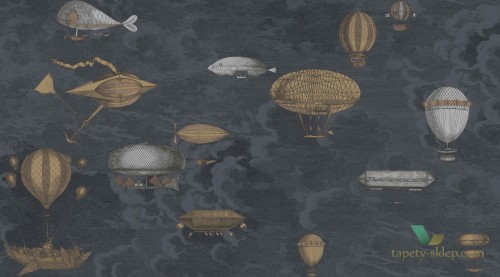 Tapeta Latające Maszyny Macchine Volanti 97/1002 Cole&Son Fornasetti Senza Tempo