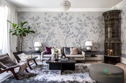 Tapeta Rebel Walls R16741 Chinoiserie Chic Pearl Gray
