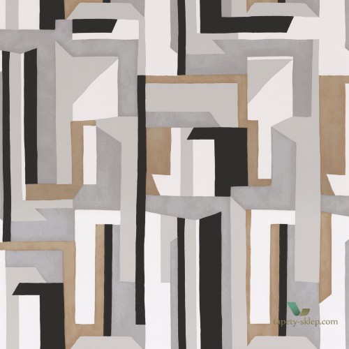 Tapeta geometryczna w stylu retro Casamance 74481250 Jazz Misura