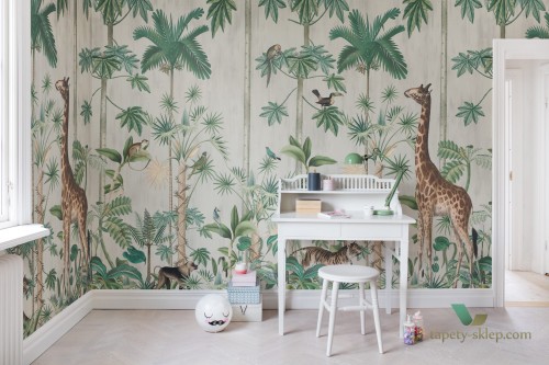 Fototapeta Rebel Walls R16791 Giraffes Stroll
