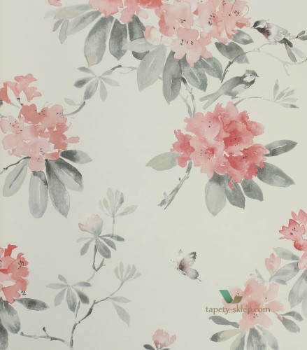 Tapeta kwiaty Sanderson 216264 Waterperry Rhodera