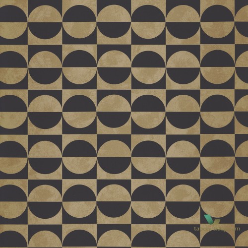 Tapeta z geometrycznym wzorem Casamance 74591528 Circles Delta