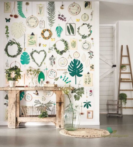 Mural jak zielnik Caselio 100294537 La Vie En Green Beauty Full Image