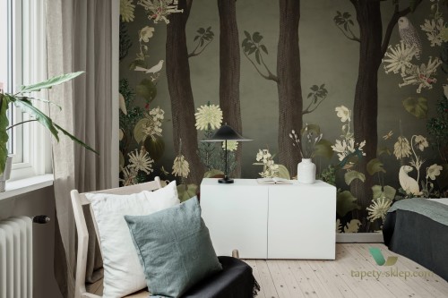 Tapeta Rebel Walls R17131 Rabbit Hole Moss Moss & Coral