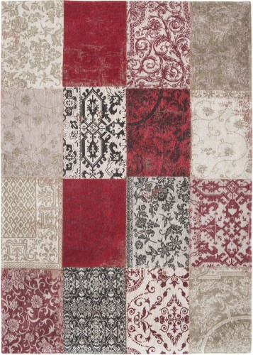 Czerwono Beżowy Dywan Louis De Poortere Patchwork - ANTWERP RED 8985