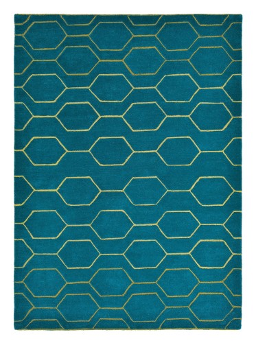 Turkusowy Dywan Wedgwood Geometryczny - ARRIS TEAL 37307