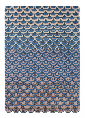 Nowoczesny Dywan Ted Baker o abstrakcyjnym wzorze - MOSQUERADE BLUE 160008