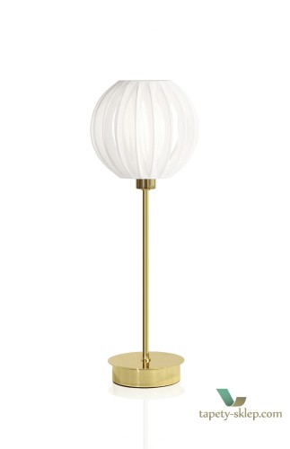 Lampa stołowa Plastic straps White / Brass 816063 Globen