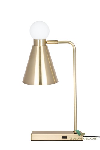 Lampa stołowa Ludo Brushed Brass/White 921665 Globen