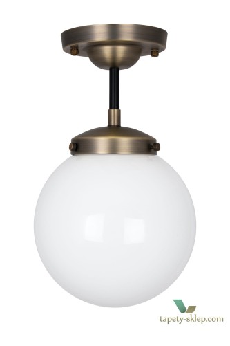 Lampa sufitowa Alley IP44 Antique Brass/White 990751 Globen
