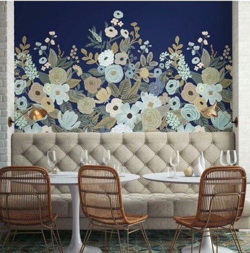 Mural Kwiaty York Wallcoverings RI5191M Garden Party Mural Kwiaty Rifle Paper Co.