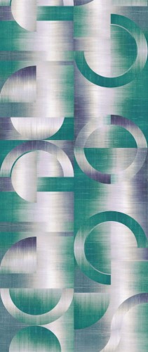 Mural geometryczny Khroma DGPRI1012 Leonardo Teal Wall Designs II