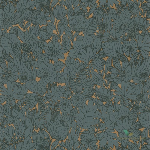 Tapeta w Kwiaty Vintage Casamance 75111426 Dahlia Ete Indien