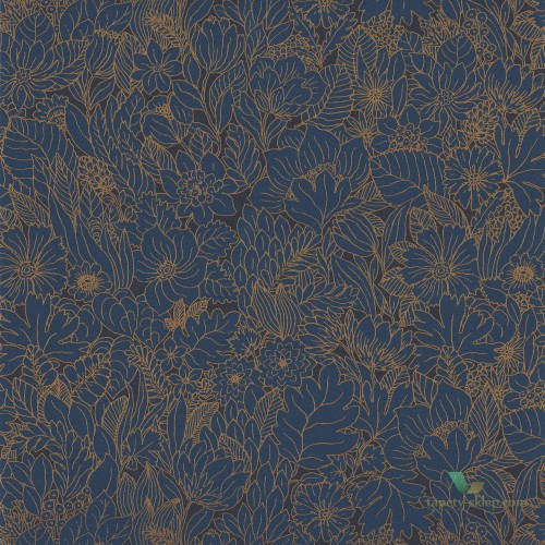 Tapeta w Kwiaty Vintage Casamance 75111630 Dahlia Ete Indien