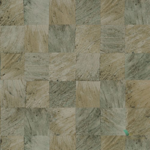 Tapeta imitująca drewnianą mozaikę Casamance 75173368 Abale Karabane
