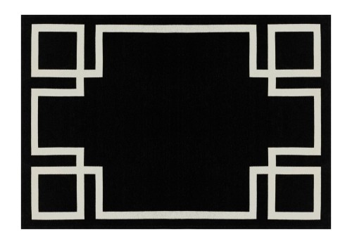 Dywan Geometryczny Czarny Carpet Decor Hampton Black Art Deco Collection