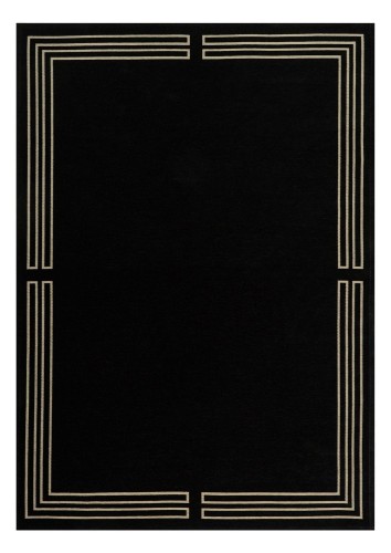 Dywan Geometryczny Czarny Carpet Decor Royal Black Art Deco Collection