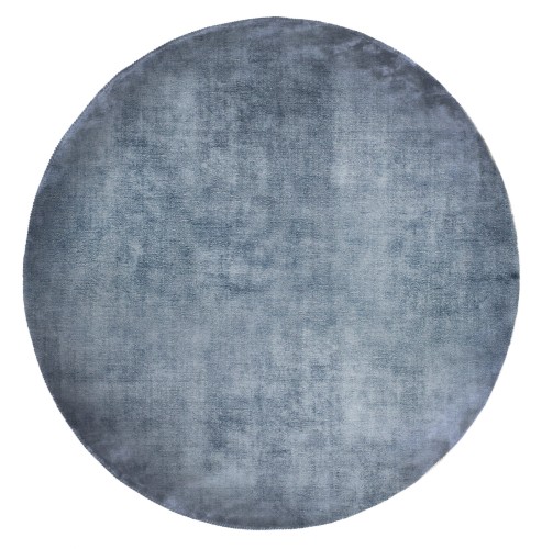 Dywan Nowoczesny Okrągły Carpet Decor Linen Dark Blue Round Handmade Collection