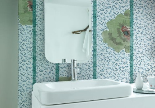 Fototapeta pod prysznic w listki i kwiaty WET_MM1501 Miss Marple Wall and Deco