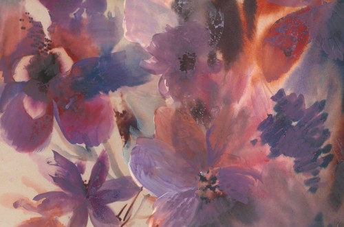 Tapeta ze wzorem kwiatów Tecnografica 56089 Jade Purple