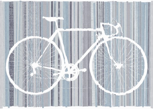 Tapeta Rower Tecnografica 60721-3 Bicycle Trace Blu