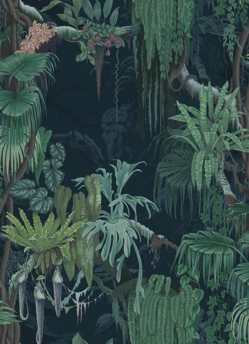 Tapeta dżungla Rebel Walls R17491 Madagascar Teal Oddity