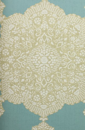 Tapeta ze wzorem medalionów Thibaut T88728 Medallion Paisley Trade Routes