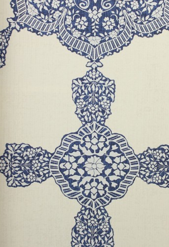 Tapeta ze wzorem medalionów Thibaut T88729 Medallion Paisley Trade Routes