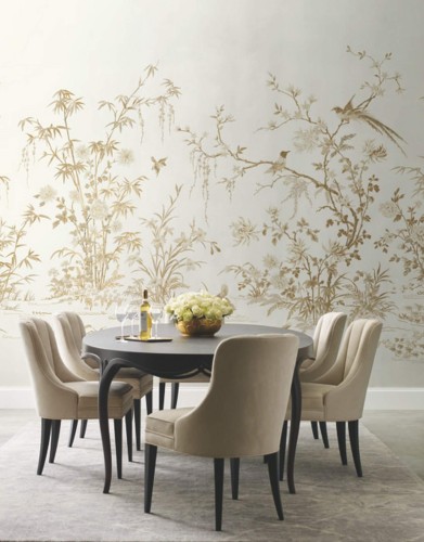 Mural roślinny York KT2262M Flowering Vine Chinoiserie 24 Karat