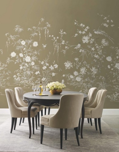 Mural roślinny York KT2263M Flowering Vine Chinoiserie 24 Karat