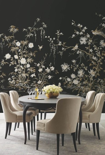 Mural roślinny York KT2264M Flowering Vine Chinoiserie 24 Karat