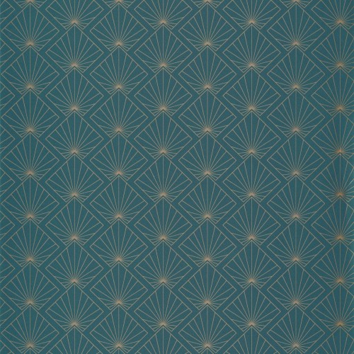Tapeta w stylu Art-Deco Caselio ONB 101236100 Sunrise Only Blue