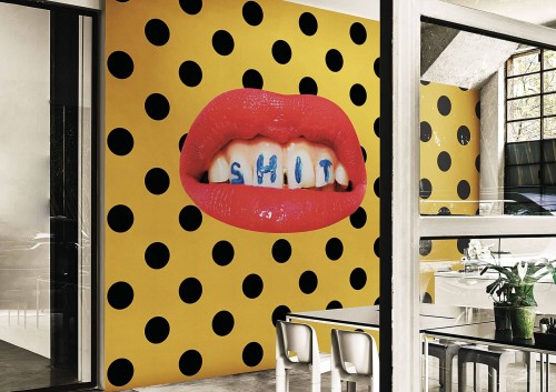Tapeta Usta London Art 02TP 01 Wash Your Mouth Luxury Shit Toiletpaper