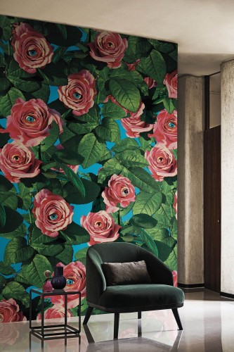 Tapeta Róże London Art 11TP 01 Eyes & Roses Luxury Shit Toiletpaper
