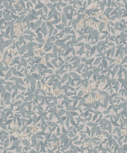 Tapeta Liście Sandberg 838-36 Linnea Misty Blue Kolonin